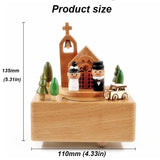 Sky City Wedding Church Clockwork Music Box Wooden Music Box Modern Craft Items Home Decoration Holiday Gifts Wedding Gifts