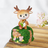 DIY Cartoon Elf Music Box Rotating Clockwork Musical Boxes Cute Animal Desktop Ornaments Children's Day Birthday Gift for Girls